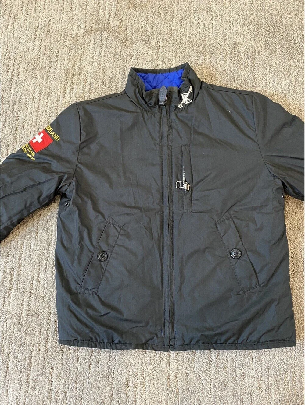 Polo Ralph Lauren Boys Reversible Coat Jacket Embroidered 3T Emblem Winter Cup